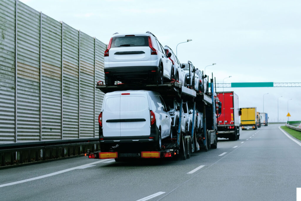 transporte de frota de carros
